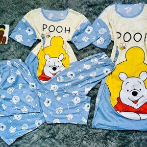 Adult 4 Pieces Animation Pure Cotton Pyjamas
